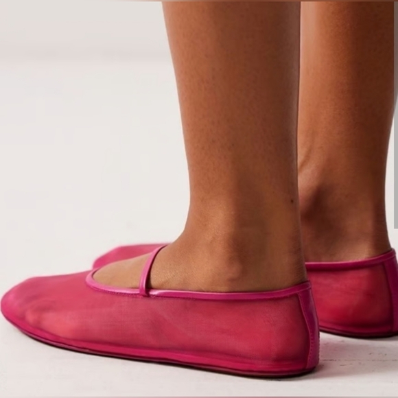 NWT Jeffrey Campbell Swan Lake Mesh Ballet Flats Taupe Size 9.5 - Picture 6 of 11